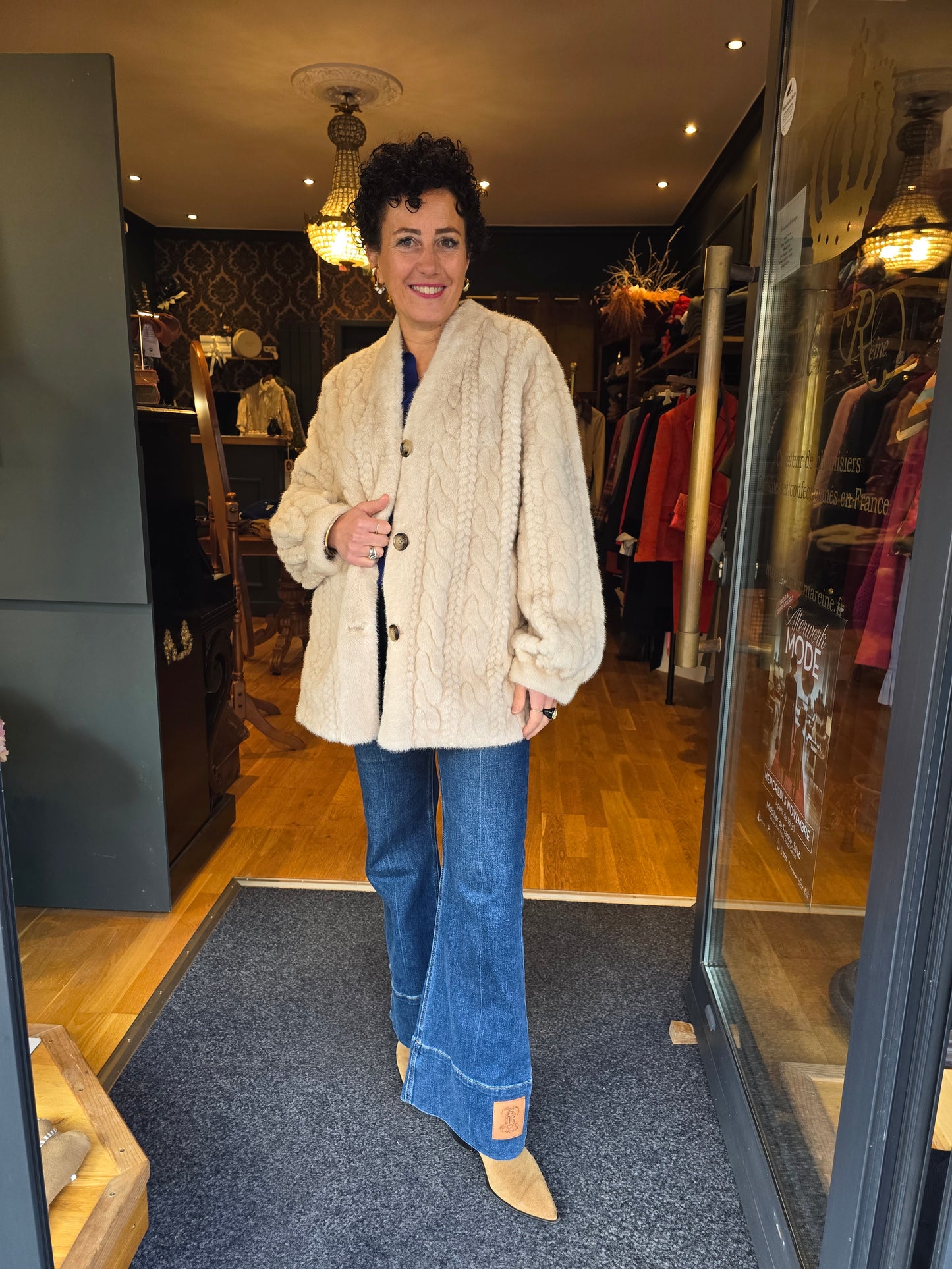 Veste mi-longue doudou