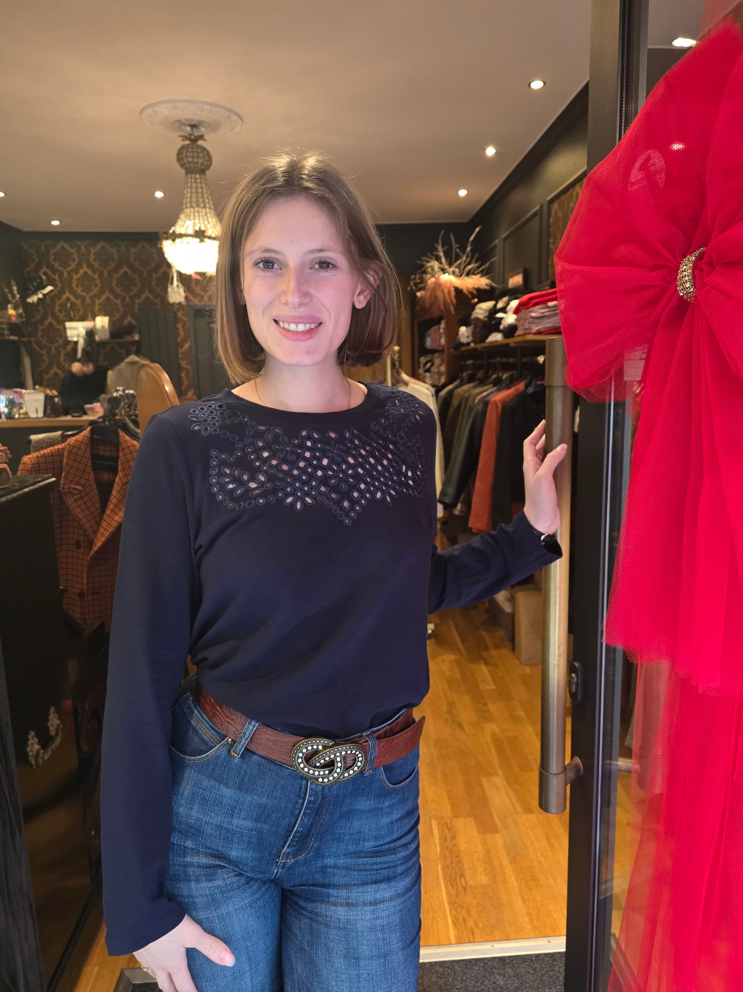 Débardeur BRODERIE Bleu - Collection Prêt-à-Porter