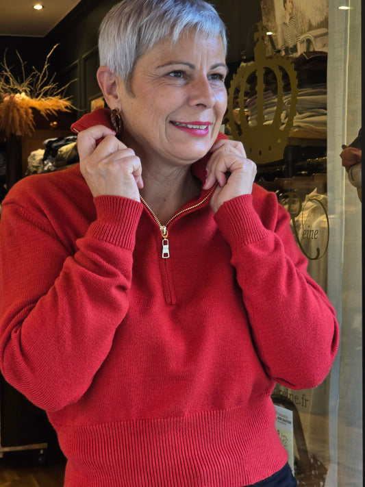 Pull rouge ALCHEMILLE