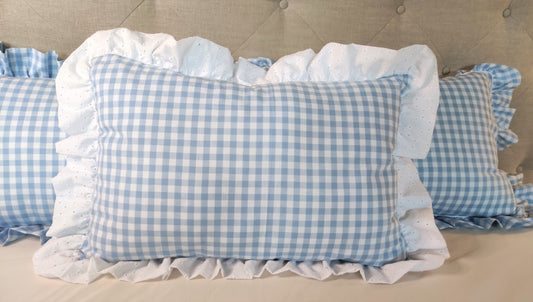 Coussin à volant UN DIMANCHE A LA CAMPAGNE - MA REINE - Fabriqué en France