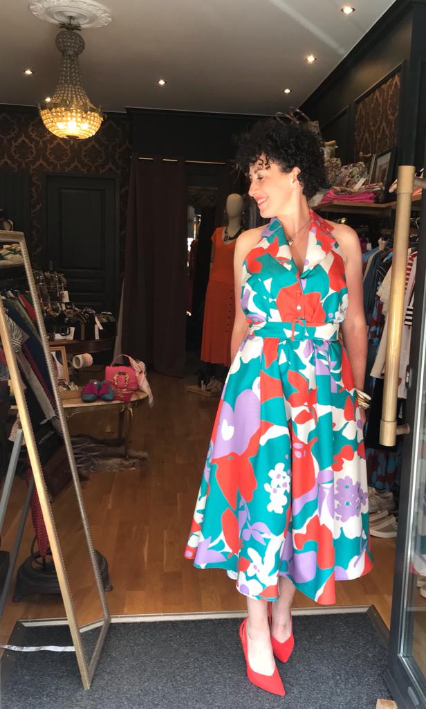 Robe fleurie dos nu- Prêt-à-Porter