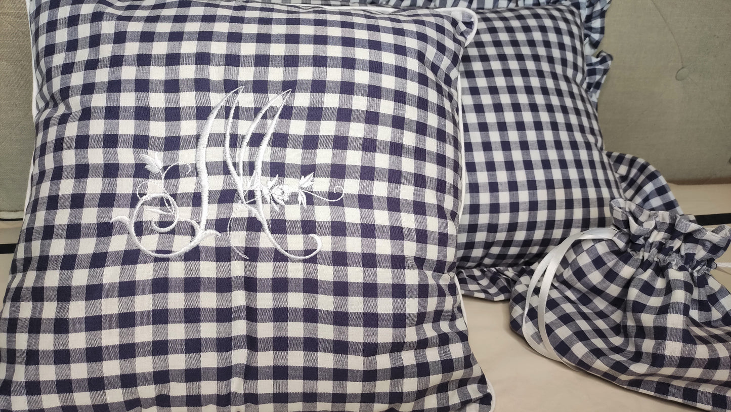 Coussin carré UN DIMANCHE A LA CAMPAGNE - MA REINE - Edition limitée - Fabriqué en France