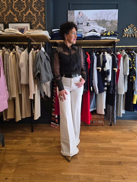 MARIA Jean bootcut blanc -Prêt-à-Porter