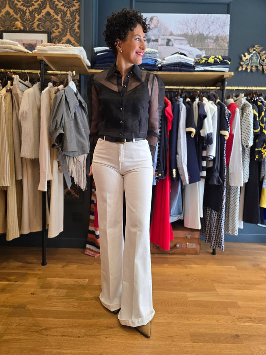 MARIA Jean bootcut blanc -Prêt-à-Porter