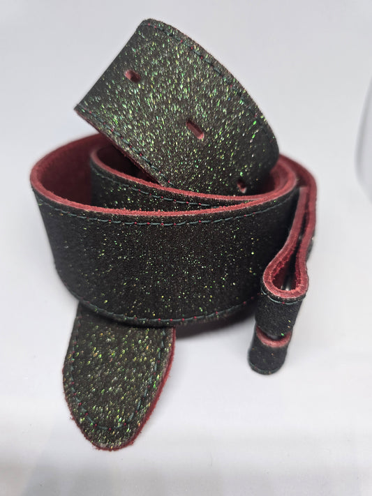 Ceinture kaki glitter