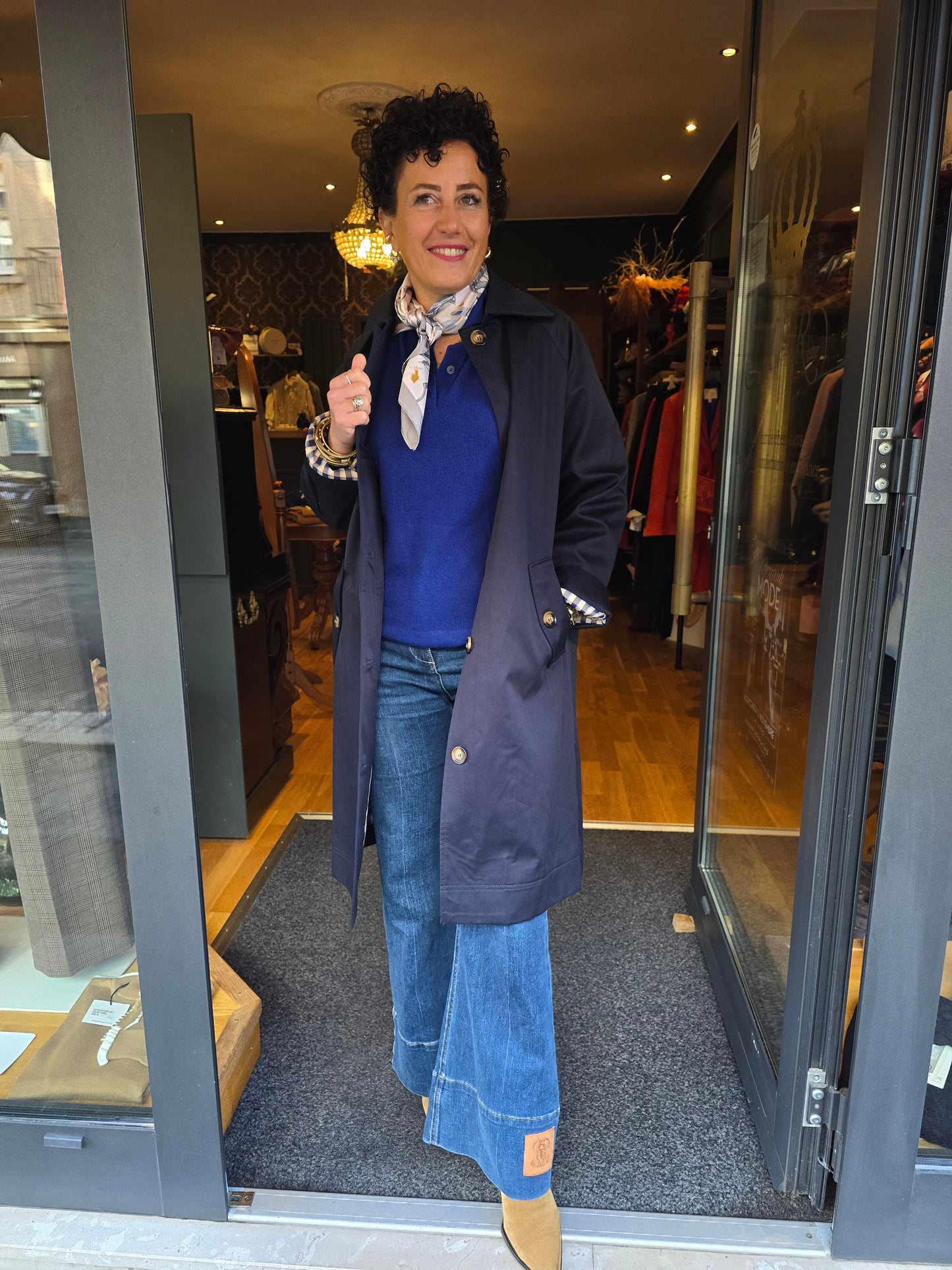 Trench long SARAH Navy