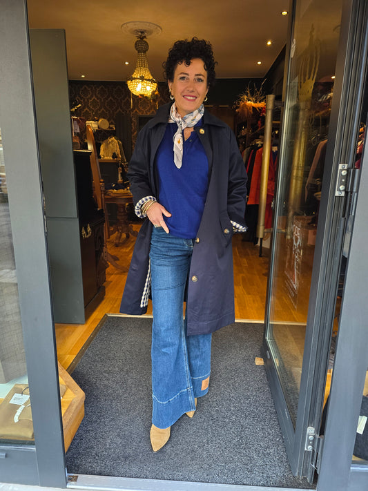 Trench long SARAH Navy