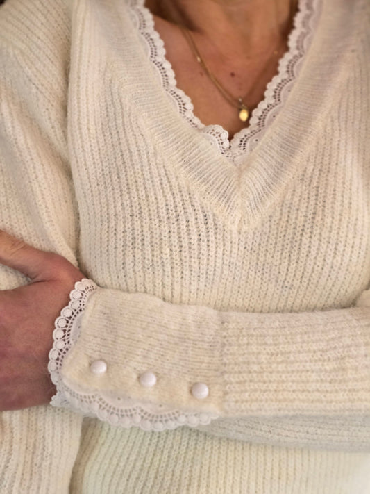 Pull Détail dentelle - Prêt-à-Porter