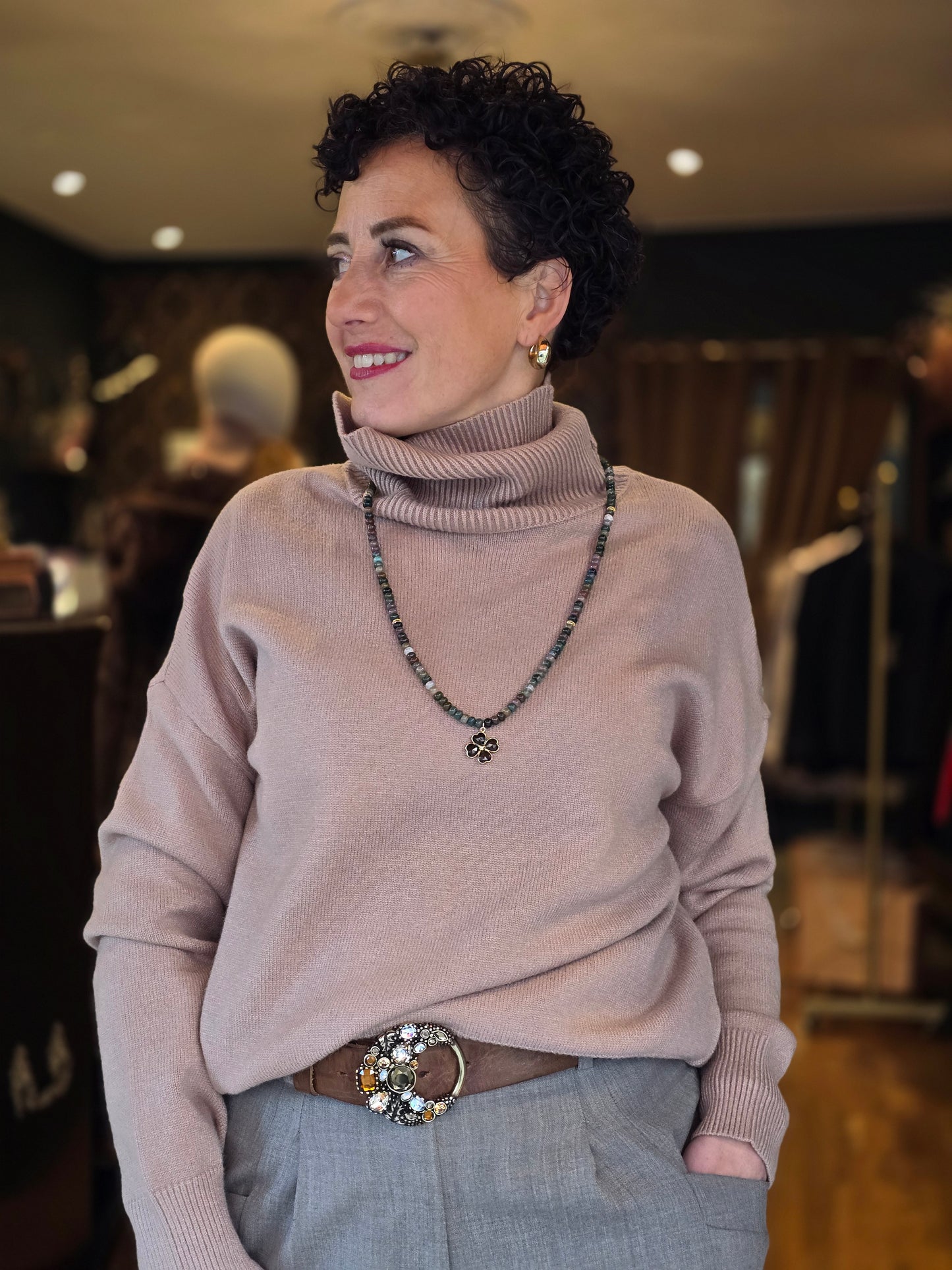 Pull  col roulé Camel - Prêt-à-Porter