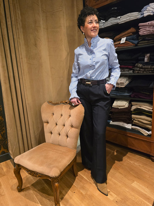 Chemise Bleu FLORINE - MA REINE Collection