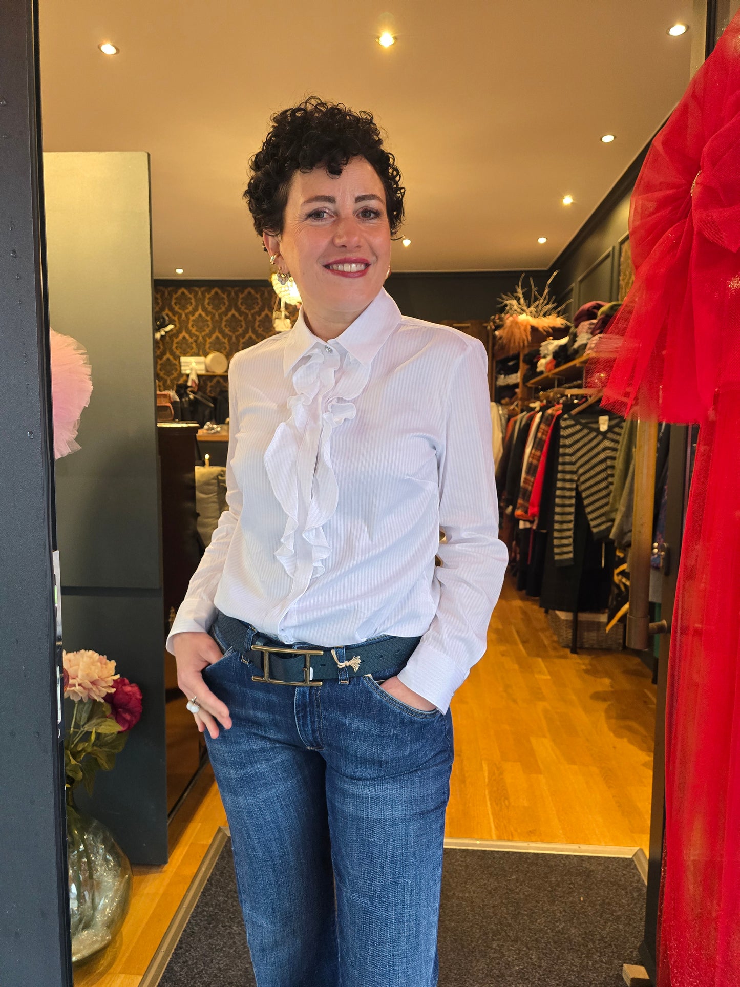 Chemisier Blanc PRUNE- MA REINE Collection