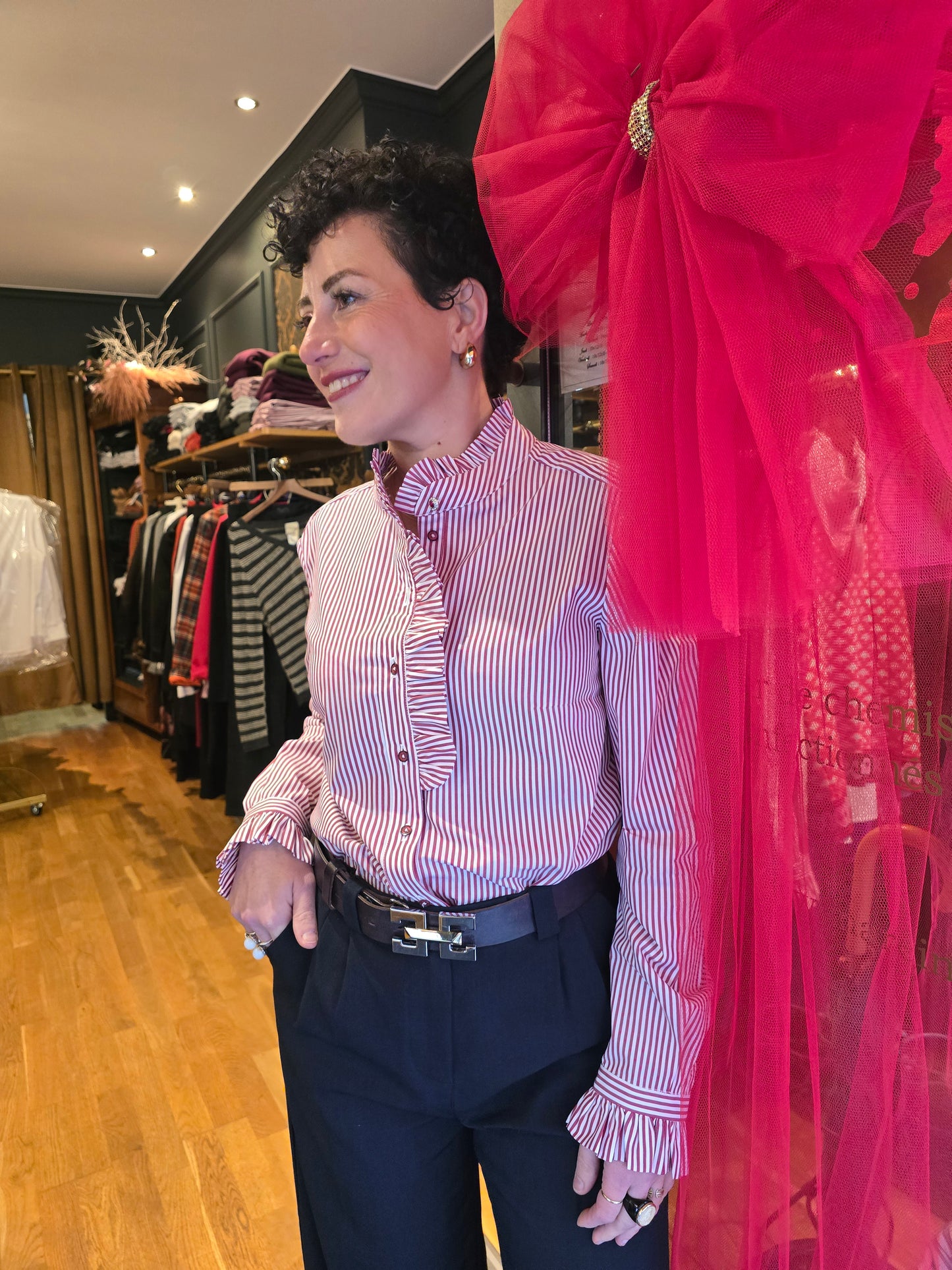 Chemise Bordeaux FLORINE - MA REINE Collection