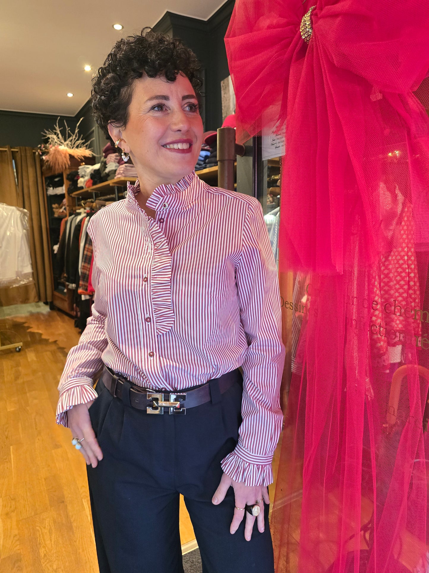 Chemise Bordeaux FLORINE - MA REINE Collection