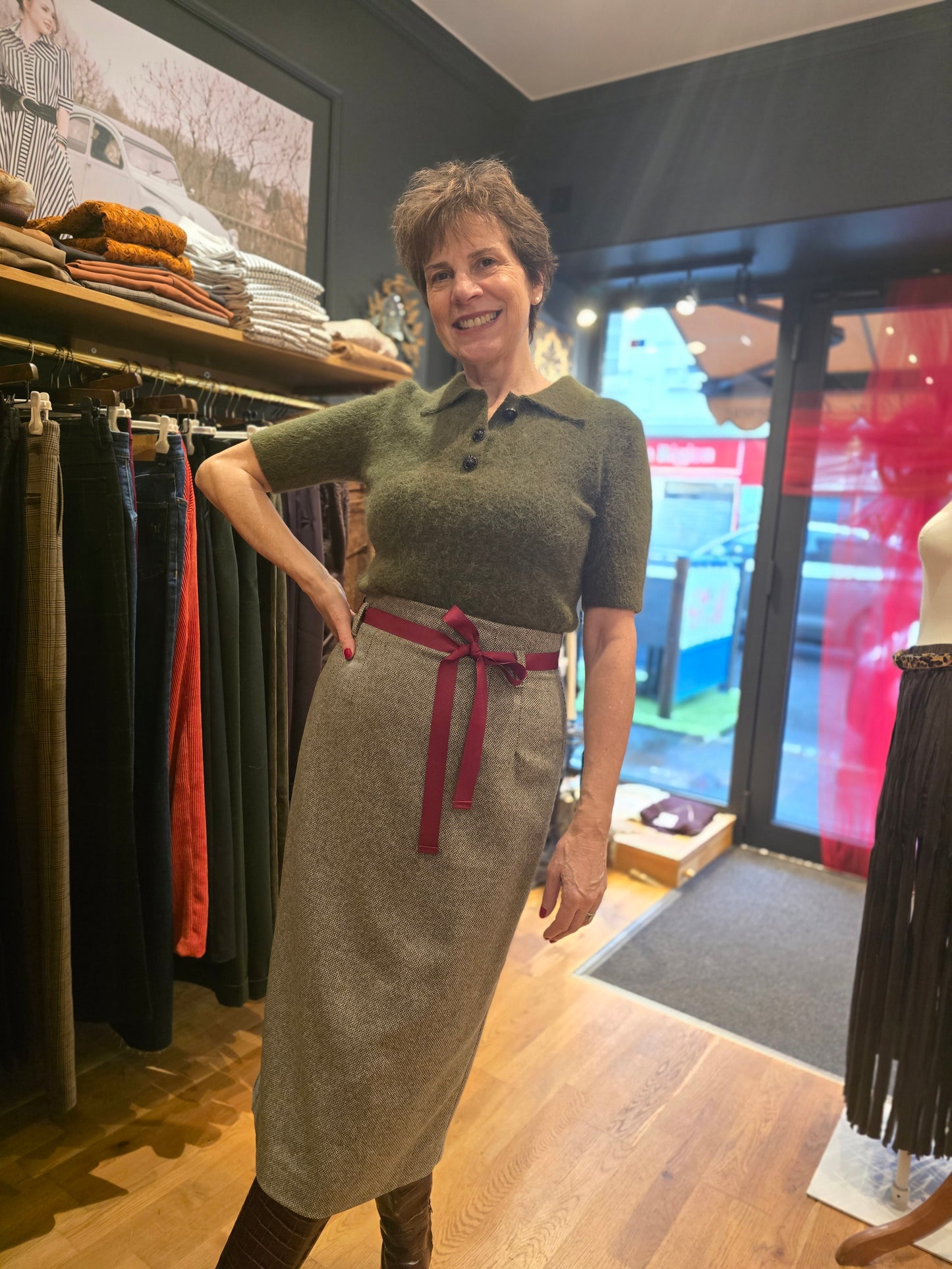 Jupe crayon verte  - Prêt-à-Porter