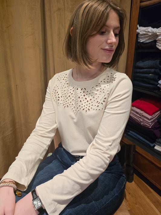 Débardeur BRODERIE Ecru - Collection Prêt-à-Porter