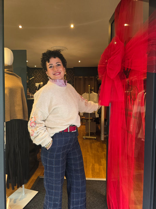 Pull PAILLETTE Ecru - Prêt-à-Porter