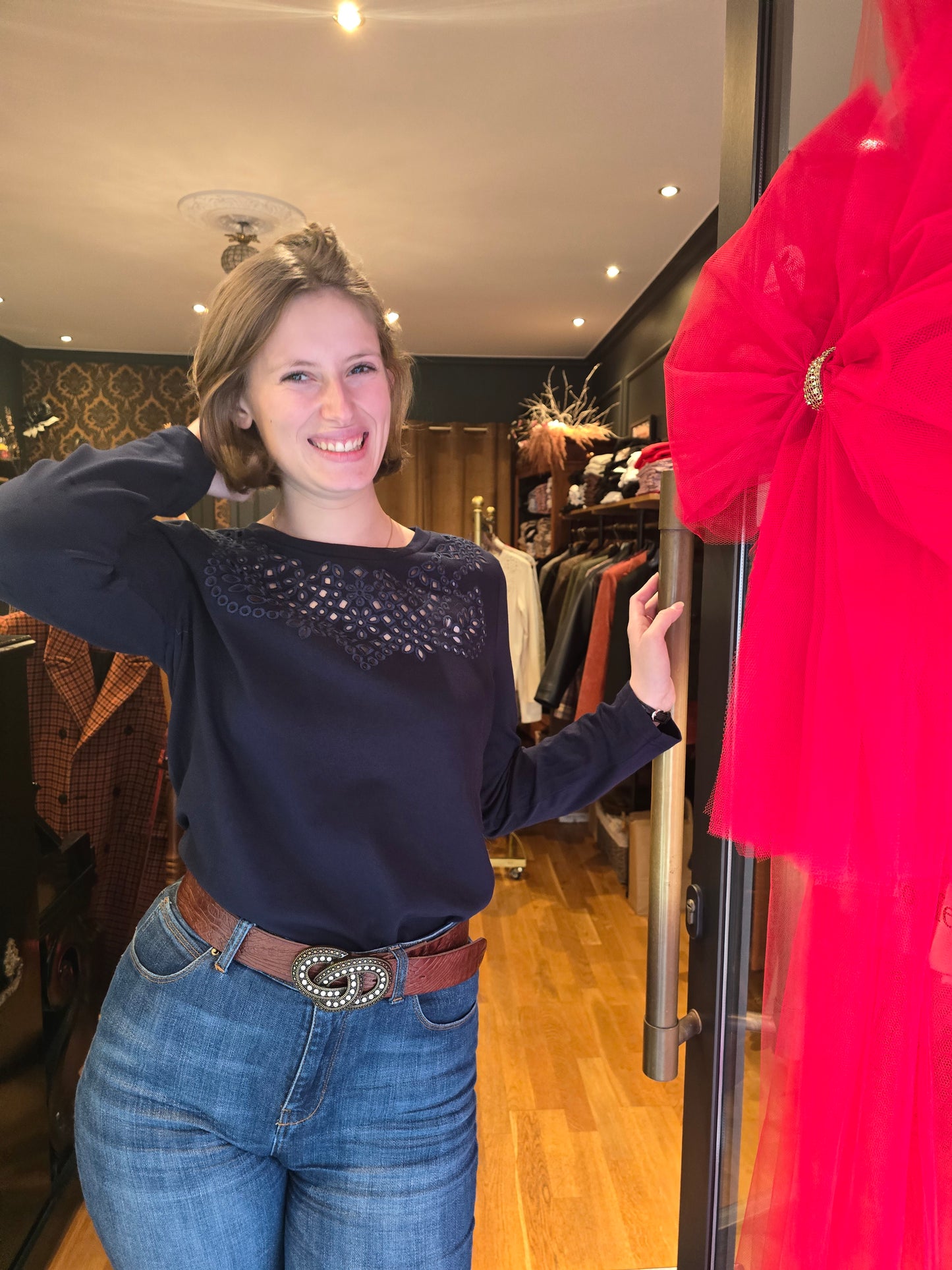 Débardeur BRODERIE Bleu - Collection Prêt-à-Porter