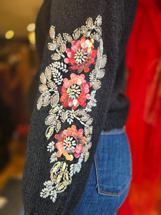 Pull PAILLETTE Noir - Prêt-à-Porter