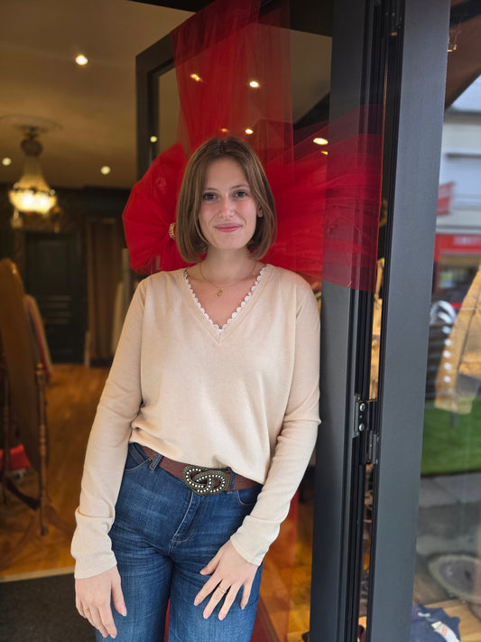 Pull écru croquet - Prêt-à-Porter