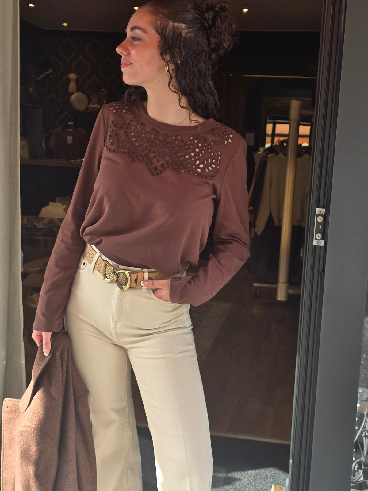 Débardeur BRODERIE Chocolat