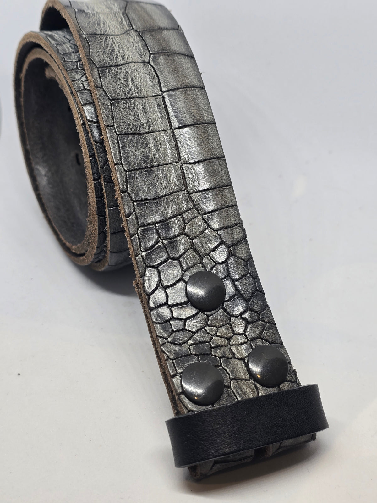 Ceinture bleue CROCO