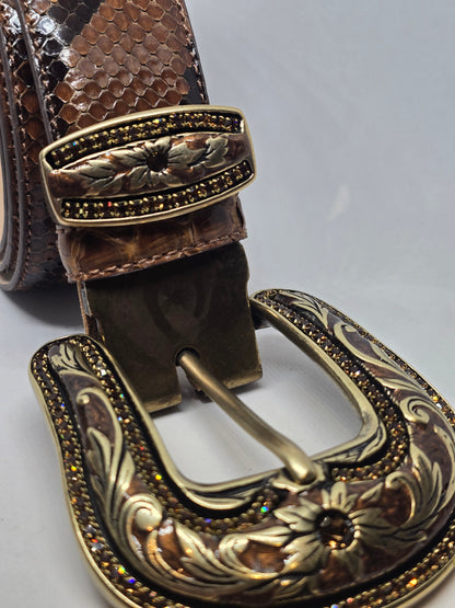 Ceinture marron serpent