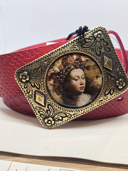 Ceinture cerise croco