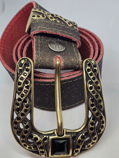 Ceinture verte pailletée