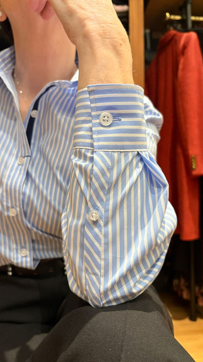 Chemise rayée bleu ciel NORMANDIE