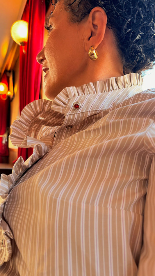 Chemise beige FLORINE - MA REINE Collection