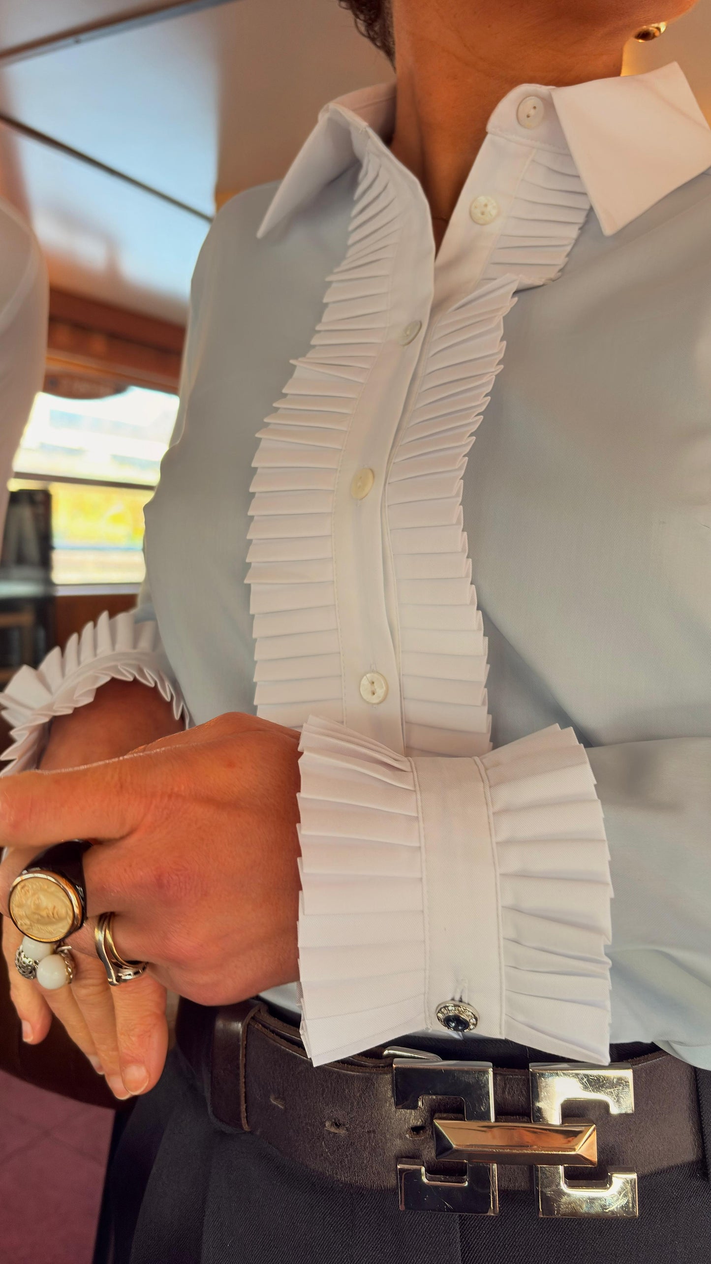 Chemisier bleu ciel MA REINE - MA REINE Collection