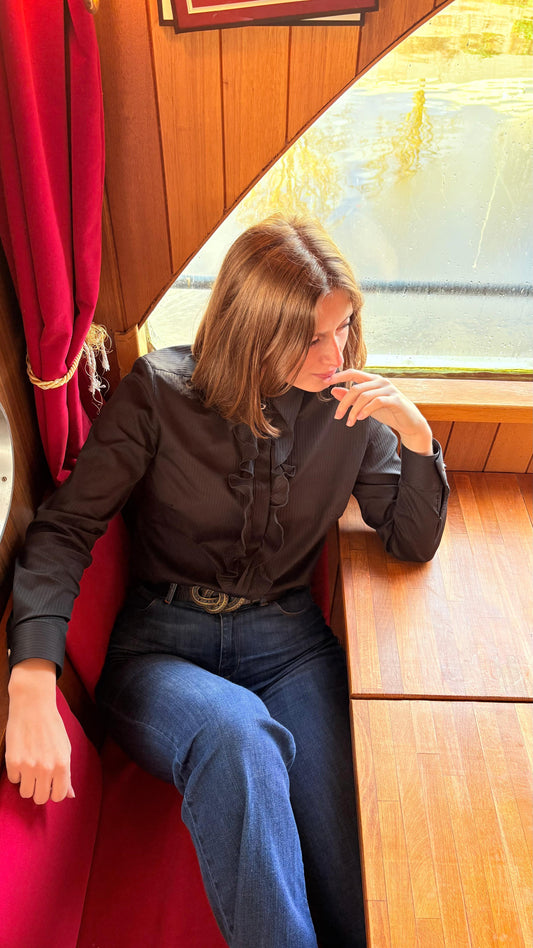 Chemise Navy PRUNE- MA REINE Collection