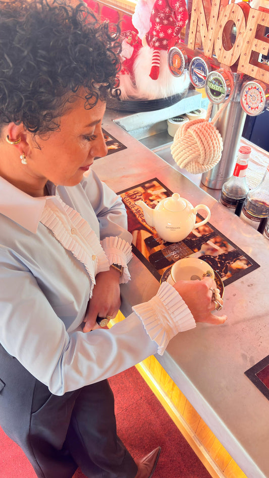 Chemisier bleu ciel MA REINE - MA REINE Collection