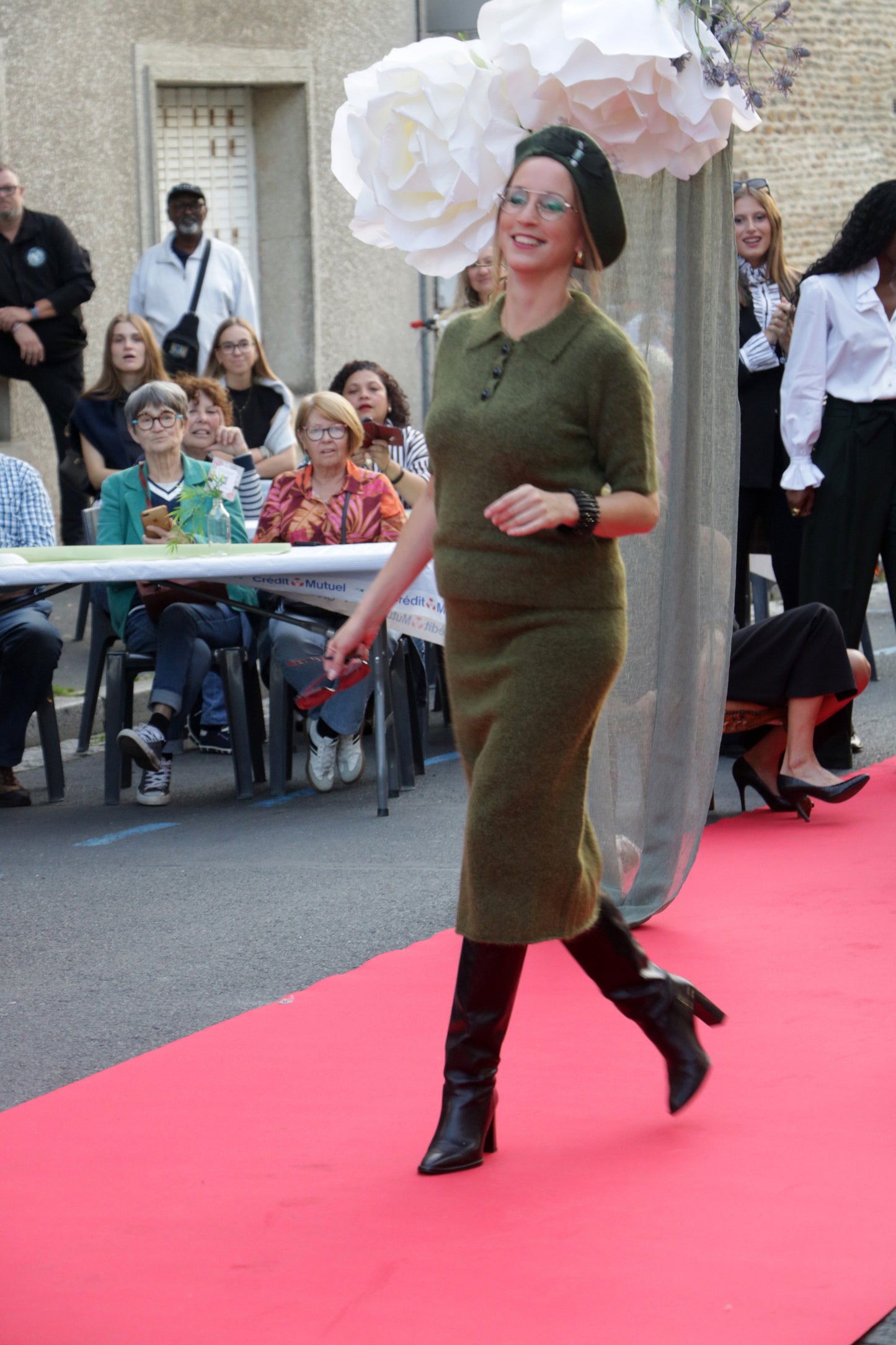 Jupe en maille KAKI - Prêt-à-Porter