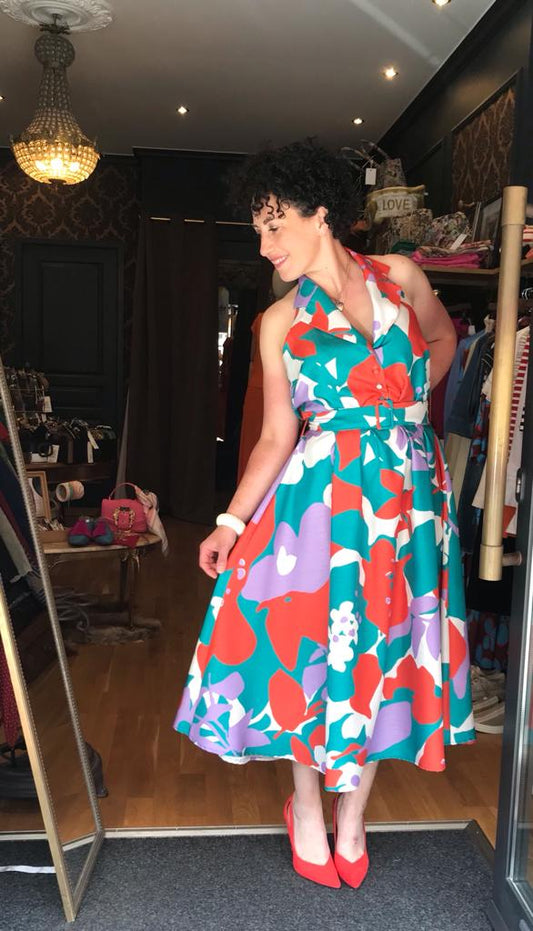 Robe fleurie dos nu- Prêt-à-Porter