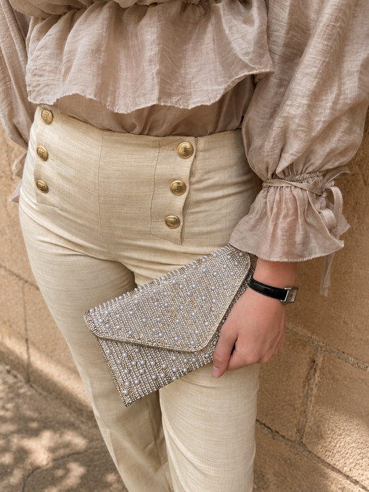Sac doré à  perles